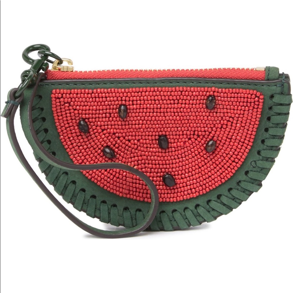Tory Burch Watermelon Leather Coin Purse